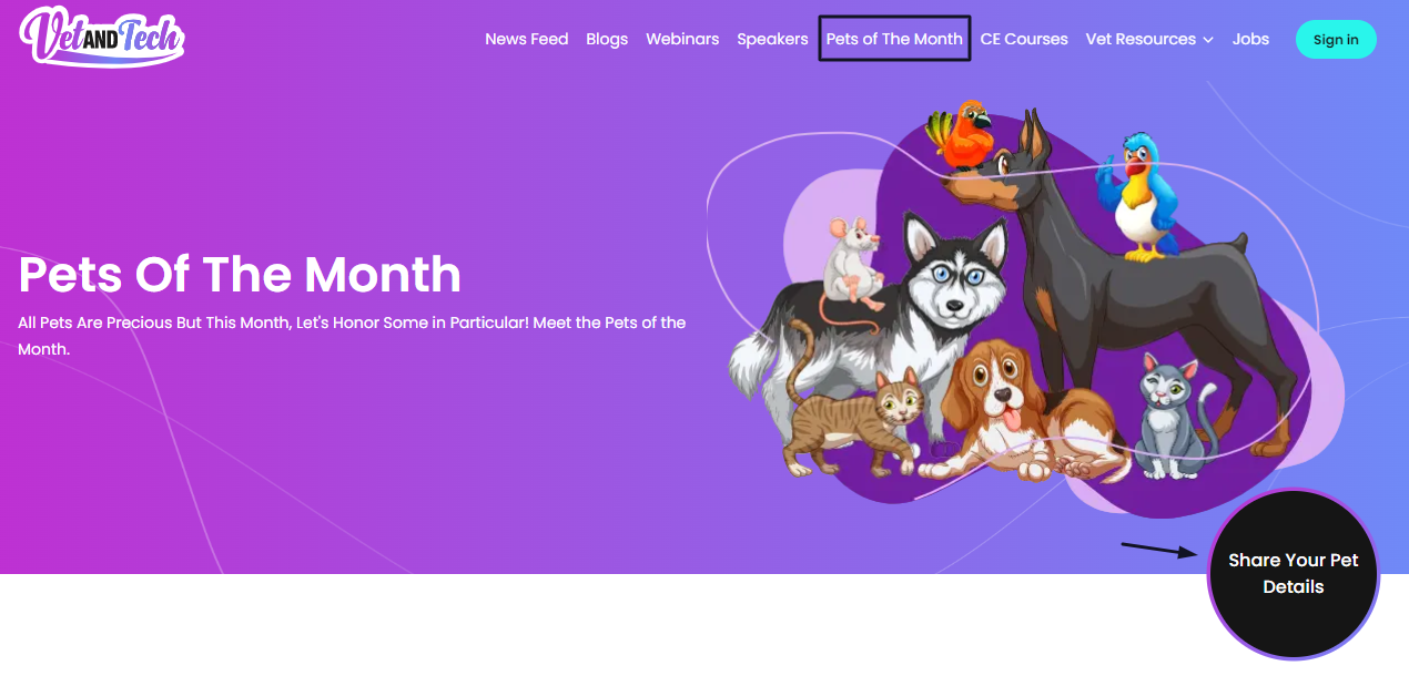 submit your pet details - VetandTech