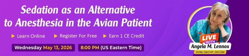 Join Dr. Angela Lennox in this free RACE-approved veterinary CE webinar on Avian patients